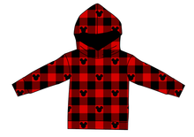 Load image into Gallery viewer, Plaid Mouse Ears Oversized Hoodie
