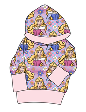 Load image into Gallery viewer, Sleeping Princess Check Grow With Me Hoodie (or Crewneck)