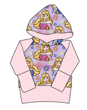 Load image into Gallery viewer, Sleeping Princess Check Grow With Me Hoodie (or Crewneck)