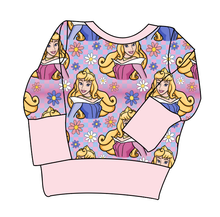 Load image into Gallery viewer, Sleeping Princess Check Grow With Me Hoodie (or Crewneck)