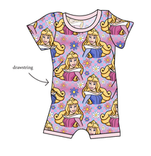 Load image into Gallery viewer, Sleeping Princess Check Grow With Me Pants And Shorts Romper