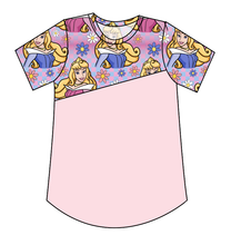Load image into Gallery viewer, Sleeping Princess Check Kids' Relaxed Tee