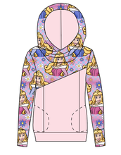 Load image into Gallery viewer, Sleeping Princess Check Ladies Hoodie