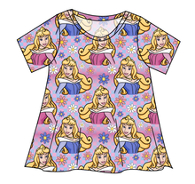 Load image into Gallery viewer, Sleeping Princess Check Ladies' Swing Tee