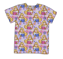Load image into Gallery viewer, Sleeping Princess Check Mens' Tee