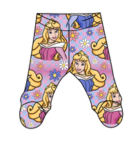 Load image into Gallery viewer, Sleeping Princess Check Newborn Footed Pants