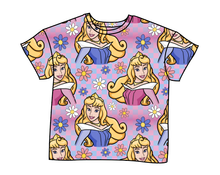 Load image into Gallery viewer, Sleeping Princess Check Oversized Tee