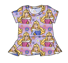 Load image into Gallery viewer, Sleeping Princess Check Peplum Top