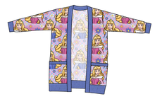 Load image into Gallery viewer, Sleeping Princess Check Kids Grandpa Cardigan