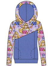 Load image into Gallery viewer, Sleeping Princess Check Ladies Hoodie