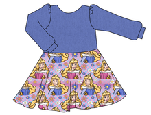Load image into Gallery viewer, Sleeping Princess Check Prairie Dress