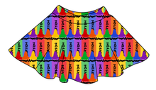 Load image into Gallery viewer, Colourful Crayons Circle Skirt