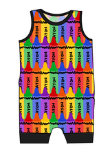 Load image into Gallery viewer, Colourful Crayons Emmett Pants And Shorts T-Shirt Romper