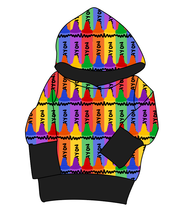 Load image into Gallery viewer, Colourful Crayons Grow With Me Hoodie (or Crewneck)