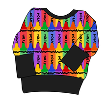 Load image into Gallery viewer, Colourful Crayons Grow With Me Hoodie (or Crewneck)