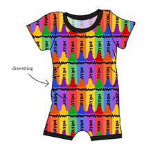 Load image into Gallery viewer, Colourful Crayons Grow With Me Pants And Shorts Romper