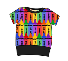Load image into Gallery viewer, Colourful Crayons Grow With Me Tee