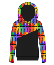 Load image into Gallery viewer, Colourful Crayons Ladies Hoodie