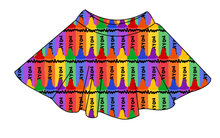 Load image into Gallery viewer, Colourful Crayons Ladies' Circle Skirt