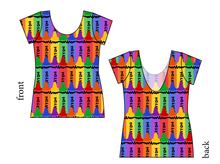 Load image into Gallery viewer, Colourful Crayons Ladies' Low Back Ballerina Tee
