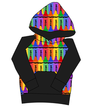 Load image into Gallery viewer, Colourful Crayons Mens' Hoodie