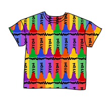 Load image into Gallery viewer, Colourful Crayons Oversized Tee