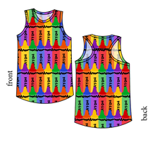 Load image into Gallery viewer, Colourful Crayons Summer Tank