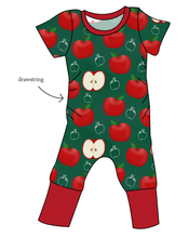 Load image into Gallery viewer, A is for Apple Grow With Me Pants And Shorts Romper
