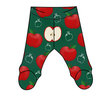 Load image into Gallery viewer, A is for Apple Newborn Footed Pants
