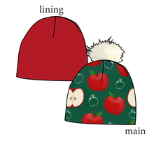 Load image into Gallery viewer, A is for Apple Slouchy Beanie (Reversible!)