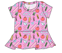 Load image into Gallery viewer, Cupcake School Supplies Ladies' Peplum Top