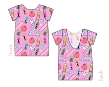 Load image into Gallery viewer, Cupcake School Supplies Low Back Ballerina Tee