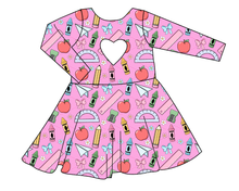 Load image into Gallery viewer, Cupcake School Supplies Molly Heart Back Twirly Dress