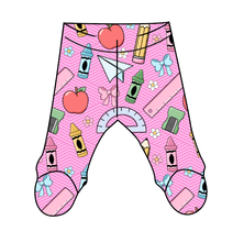Load image into Gallery viewer, Cupcake School Supplies Newborn Footed Pants