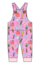 Load image into Gallery viewer, Cupcake School Supplies Overalls and Shortalls