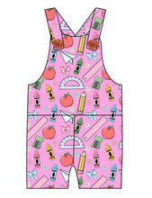 Load image into Gallery viewer, Cupcake School Supplies Overalls and Shortalls