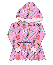 Load image into Gallery viewer, Cupcake School Supplies Peplum Hoodie (or Crewneck)