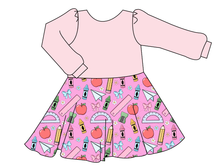 Load image into Gallery viewer, Cupcake School Supplies Prairie Dress