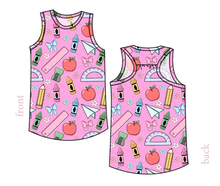 Load image into Gallery viewer, Cupcake School Supplies Summer Tank