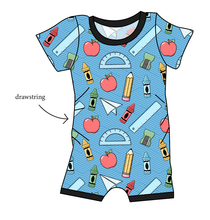 Load image into Gallery viewer, Rad School Supplies Grow With Me Pants And Shorts Romper