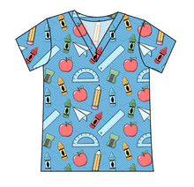 Load image into Gallery viewer, Rad School Supplies Ladies' Slouchy V-Neck Tee