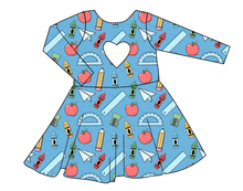 Load image into Gallery viewer, Rad School Supplies Molly Heart Back Twirly Dress
