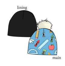 Load image into Gallery viewer, Rad School Supplies Slouchy Beanie (Reversible!)