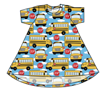 Load image into Gallery viewer, Wheels on the Bus Basic T-Shirt Dress