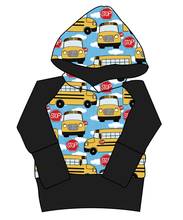 Load image into Gallery viewer, Wheels on the Bus Grow With Me Hoodie (or Crewneck)