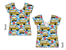Load image into Gallery viewer, Wheels on the Bus Ladies' Low Back Ballerina Tee