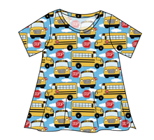 Load image into Gallery viewer, Wheels on the Bus Ladies' Swing Tee