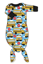 Load image into Gallery viewer, Wheels on the Bus Newborn Knotted Gown