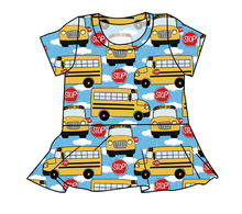 Load image into Gallery viewer, Wheels on the Bus Peplum Top