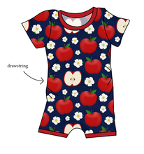 Load image into Gallery viewer, Apple Blossoms Grow With Me Pants And Shorts Romper